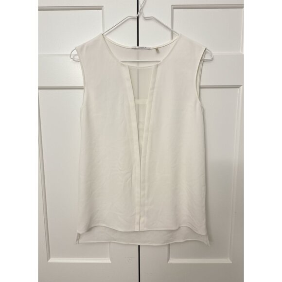 Tahari White Sleeveless Blouse - Picture 1 of 3
